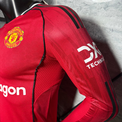 Manchester United 25/26 Local Vers. Jugador | Manga Larga