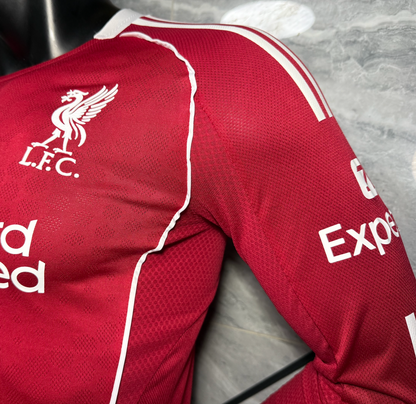Liverpool 25/26 Local Vers. Jugador | Manga Larga